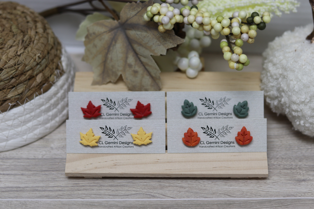 Autumn Leaf Stud Earrings