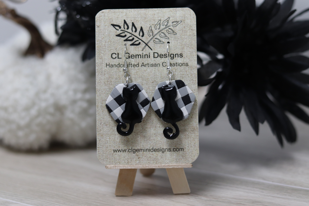 Black Cat Earrings Black Cat Earrings