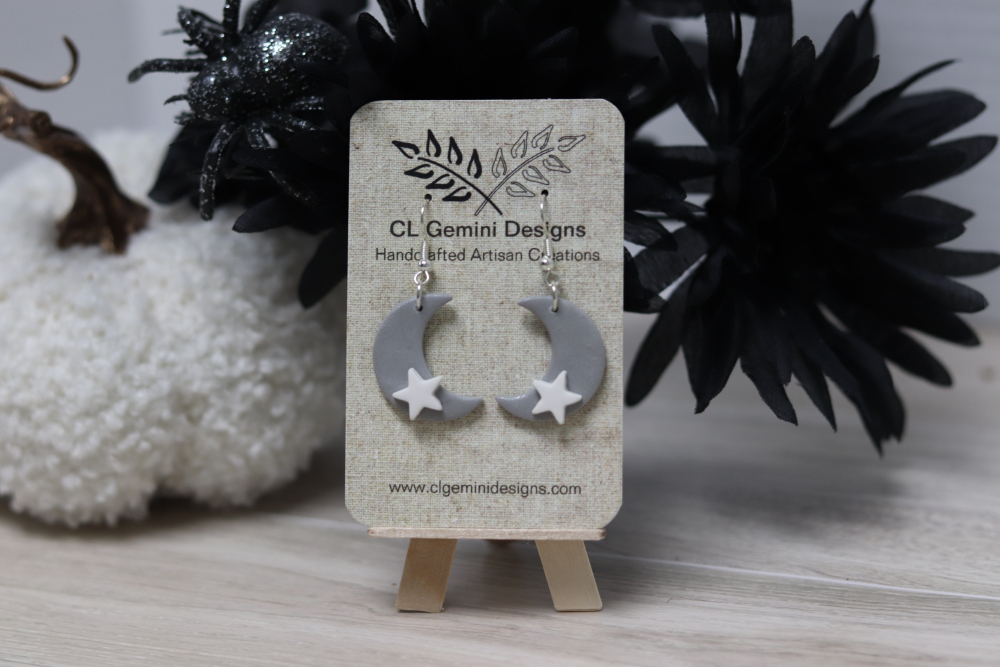 Moon & Star Dangle Earrings Moon & Star Dangle Earrings