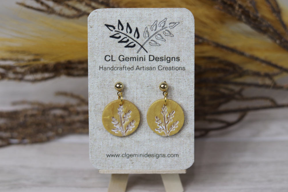 Golden Botanical Drop Earrings Golden Botanical Drop Earrings