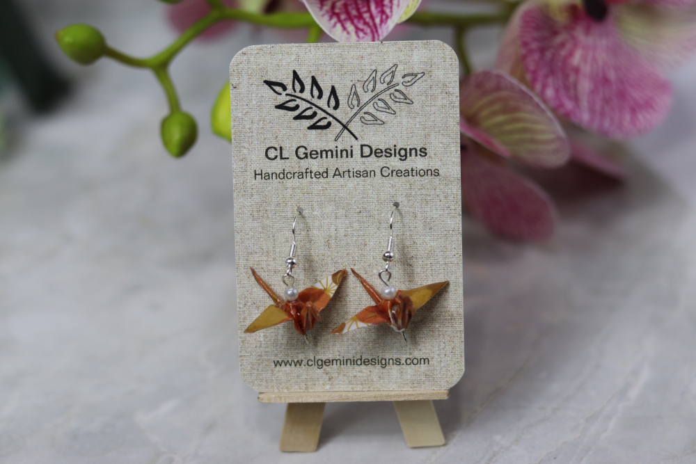 Origami Peace Crane Earrings Origami Peace Crane Earrings