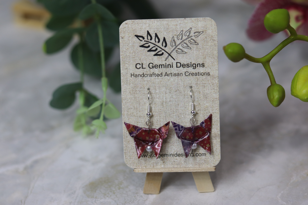 Origami Butterfly Earrings
