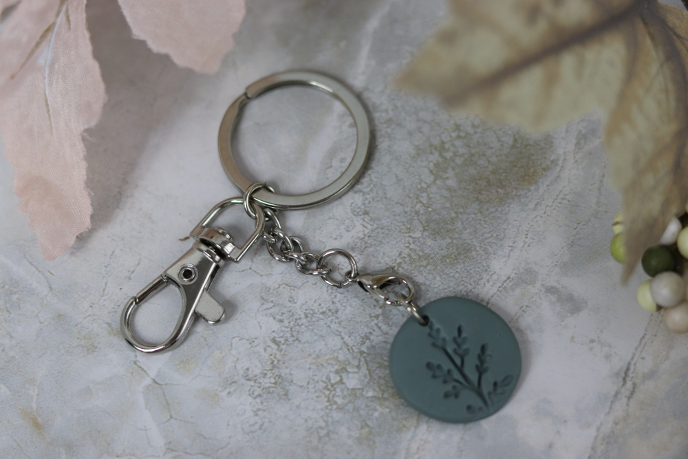 Stamped Polymer Clay Keychains