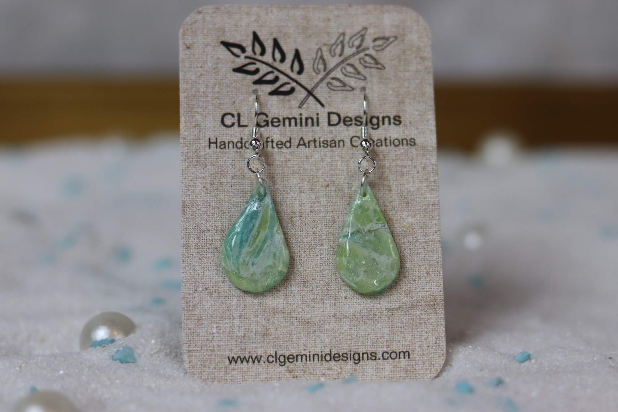 Sea-Glass Teardrop - Seafoam Coastal Mini Collection