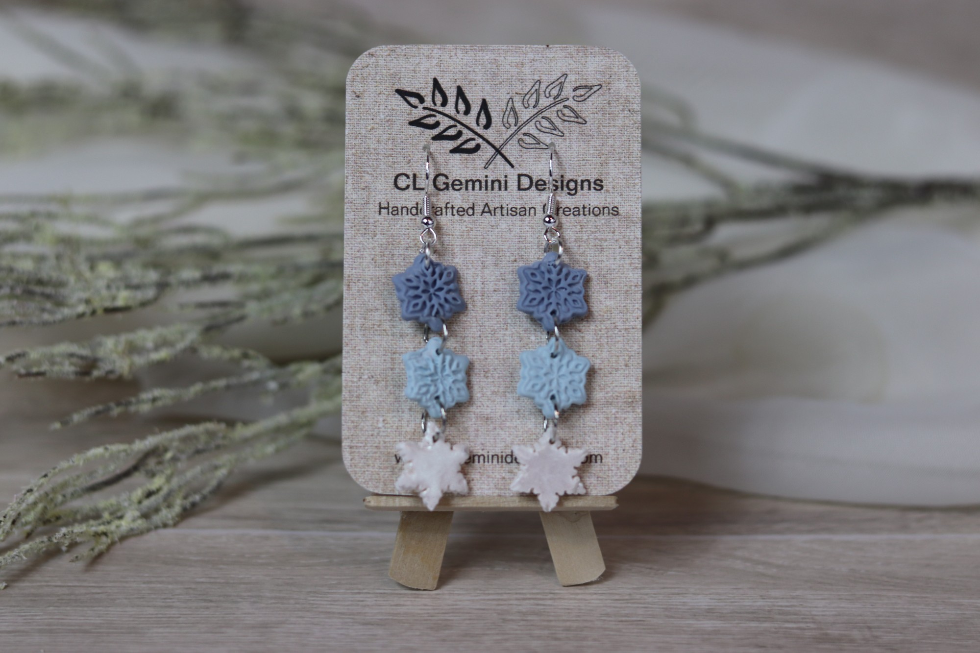 Layered Snowflake Dangle Earrings Layered Snowflake Dangle Earrings